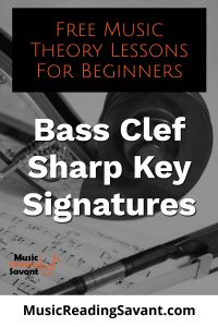 bass clef sharp key signatures