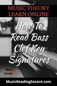 how to read bass clef key signatures