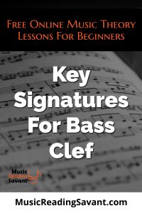 key signatures for bass clef