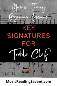 key signatures for treble clef
