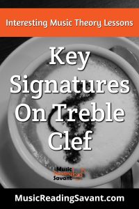 key signatures on treble clef
