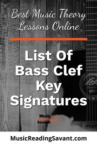 list of bass clef key signatures