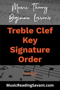 treble clef key signature order