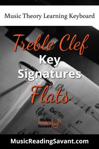 treble clef key signatures flats