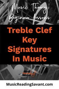 treble clef key signatures in music