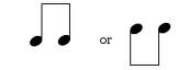 two eighth notes