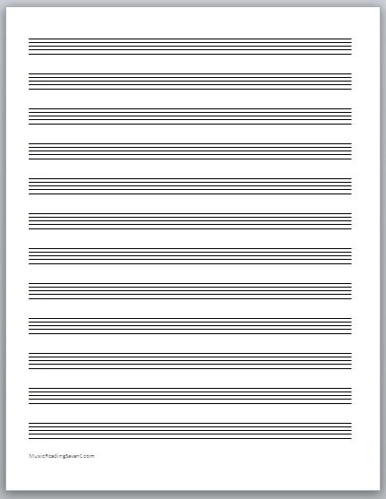 Blank staff paper   music theory