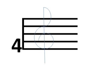 how to draw a treble clef sign