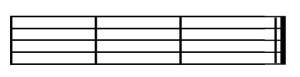 final double bar line