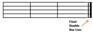 final double bar line