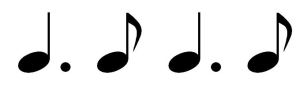 dotted quarter eighth note