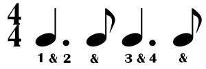 dotted quarter note rhythm