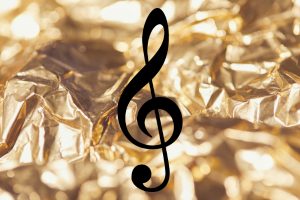 Rose and Yellow Gold Metal Treble Clef Music Note Paper Clips