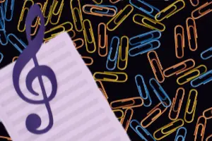 treble clef shaped paper clips