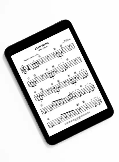 Star Wars (Main Theme) Digital Piano Sheet Music for Beginners and Printable PDF Download