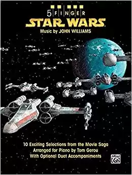5 Finger Star Wars Beginner Piano Book with Optional Duet Accompaniments