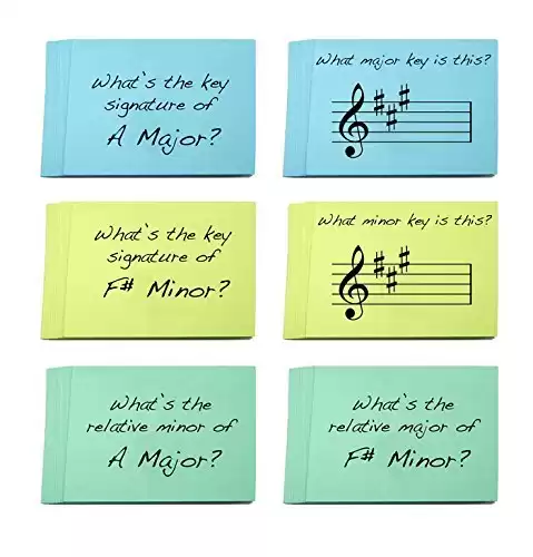 Key Signature Flashcards- Minor, Major & Relative Major-Minors - Really fun design!