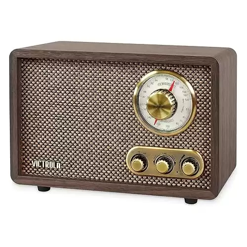 Retro Victrola Bluetooth AM/FM Radio Player