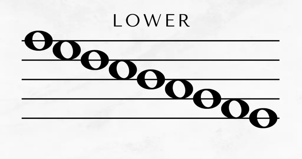 lower musical staff notes