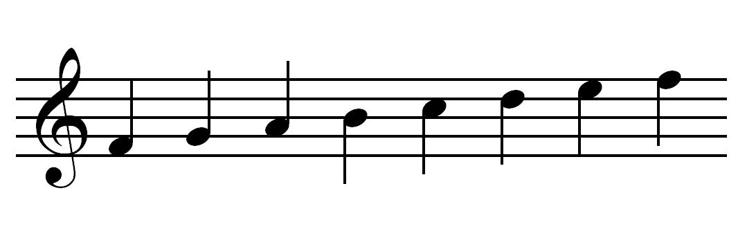 notes in treble clef