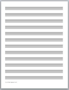 free music staff paper