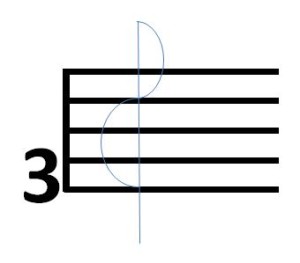 how to draw a treble clef sign