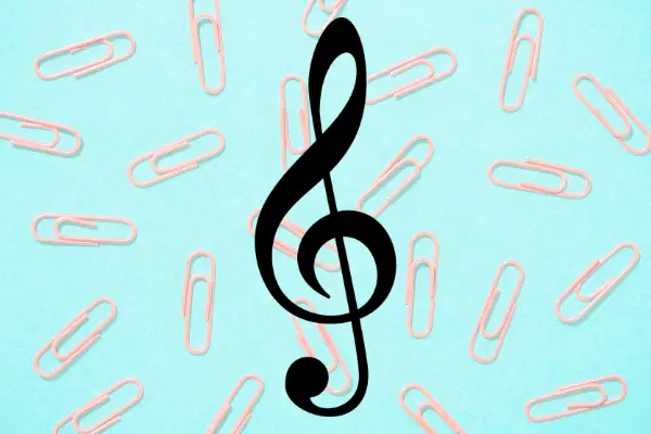 Colorful Metal Treble Clef Music Paper Clips