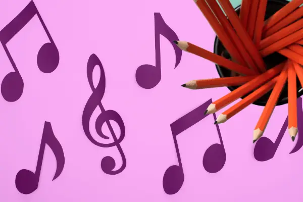 bulk colorful music note pencils